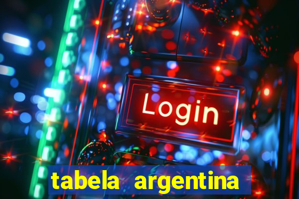 tabela argentina torneo betano